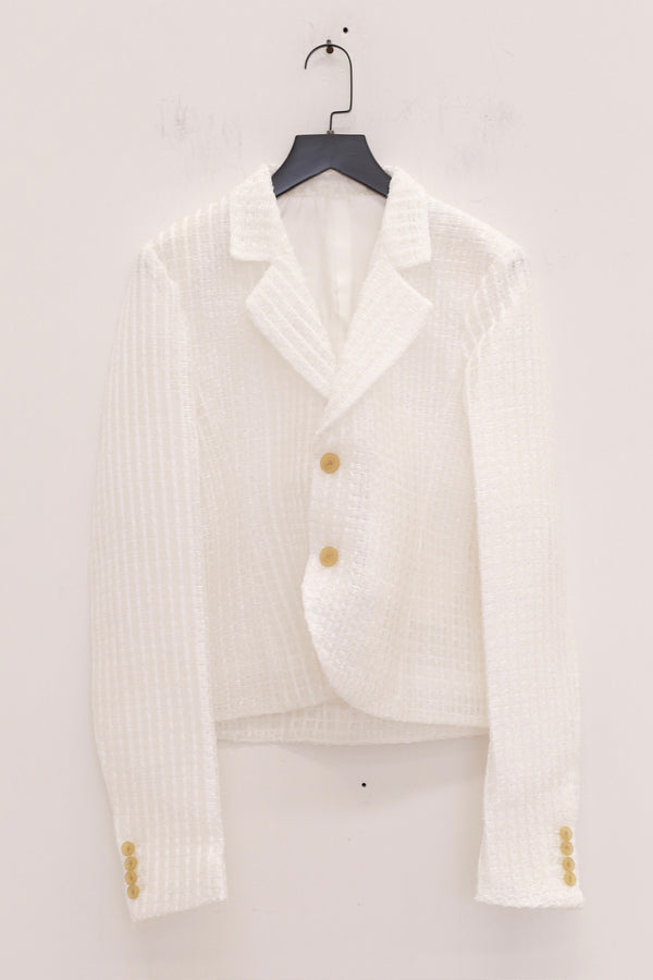 Walter Van Beirendonck 25 Spring/Summer Slim Fit Suit Jacket WVB-1001-BAI White